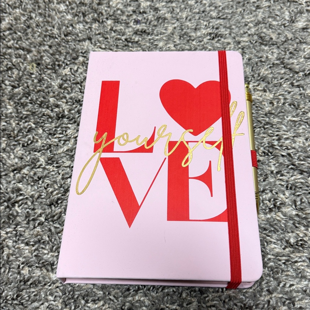 Pink and Red Love Journal with Gold Accents